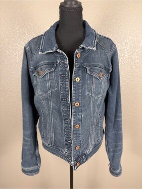 Pilcro and the Letterpress Two-Tone Denim Collar Jacket Anthropologie
